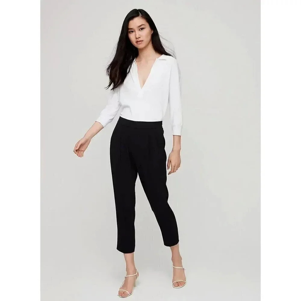 Aritzia T.babaton Crepe Black Trouser